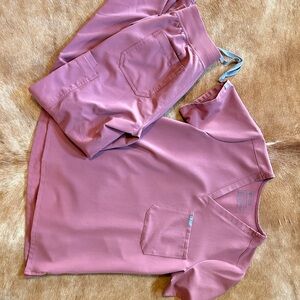 Figs Mauve scrub set - small